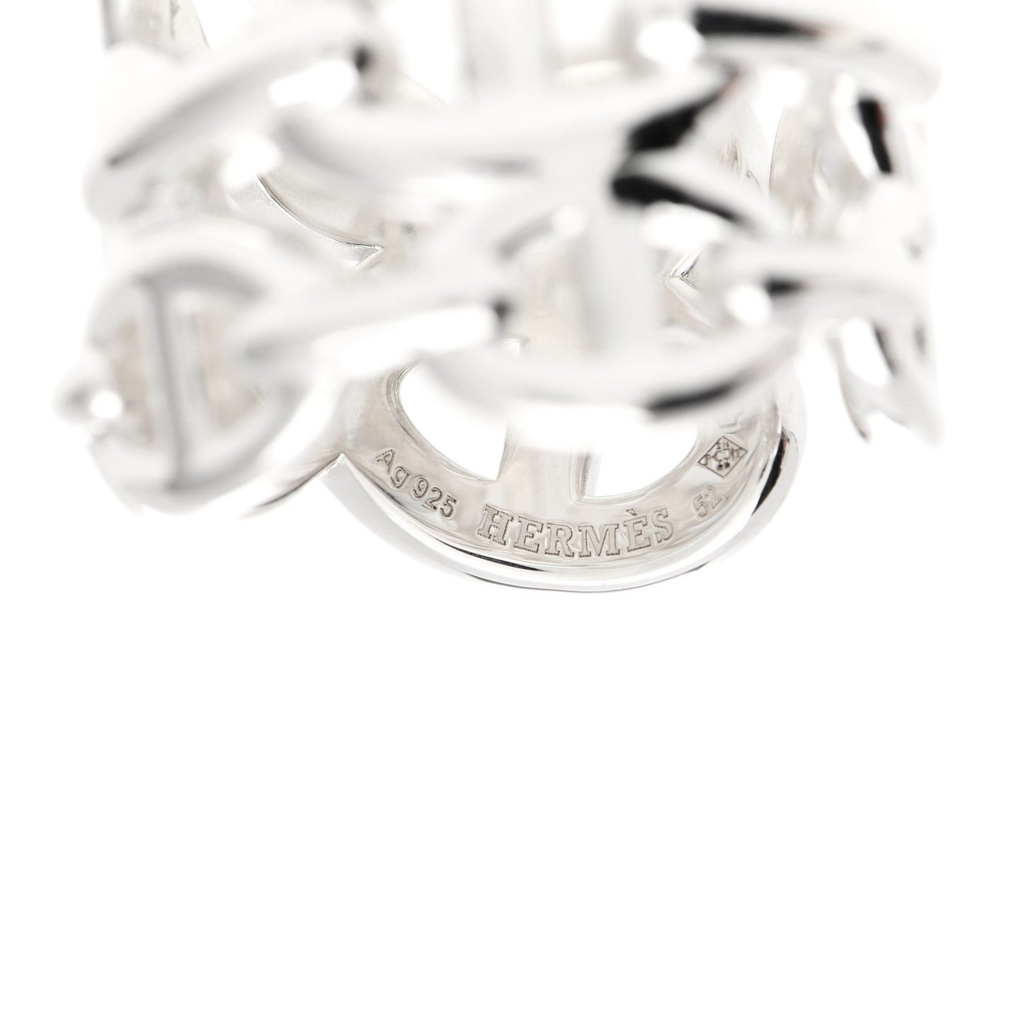 Sterling Silver GM Chaine d'Ancre Enchainee Band Ring 52 6