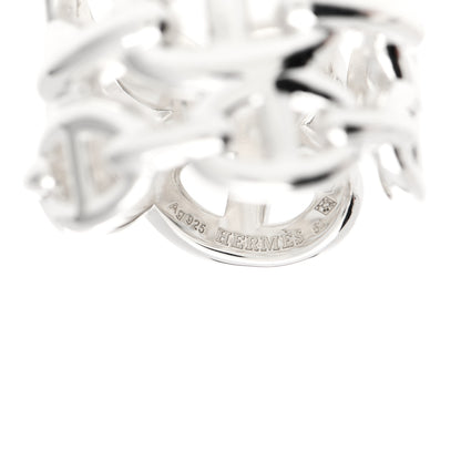 Hermes Sterling Silver GM Chaine d'Ancre Enchainee Band Ring 52 6 3 of 5