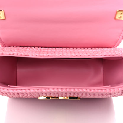 Louis Vuitton Raffia Twist Shoulder Bag PM Pink 6 of 10