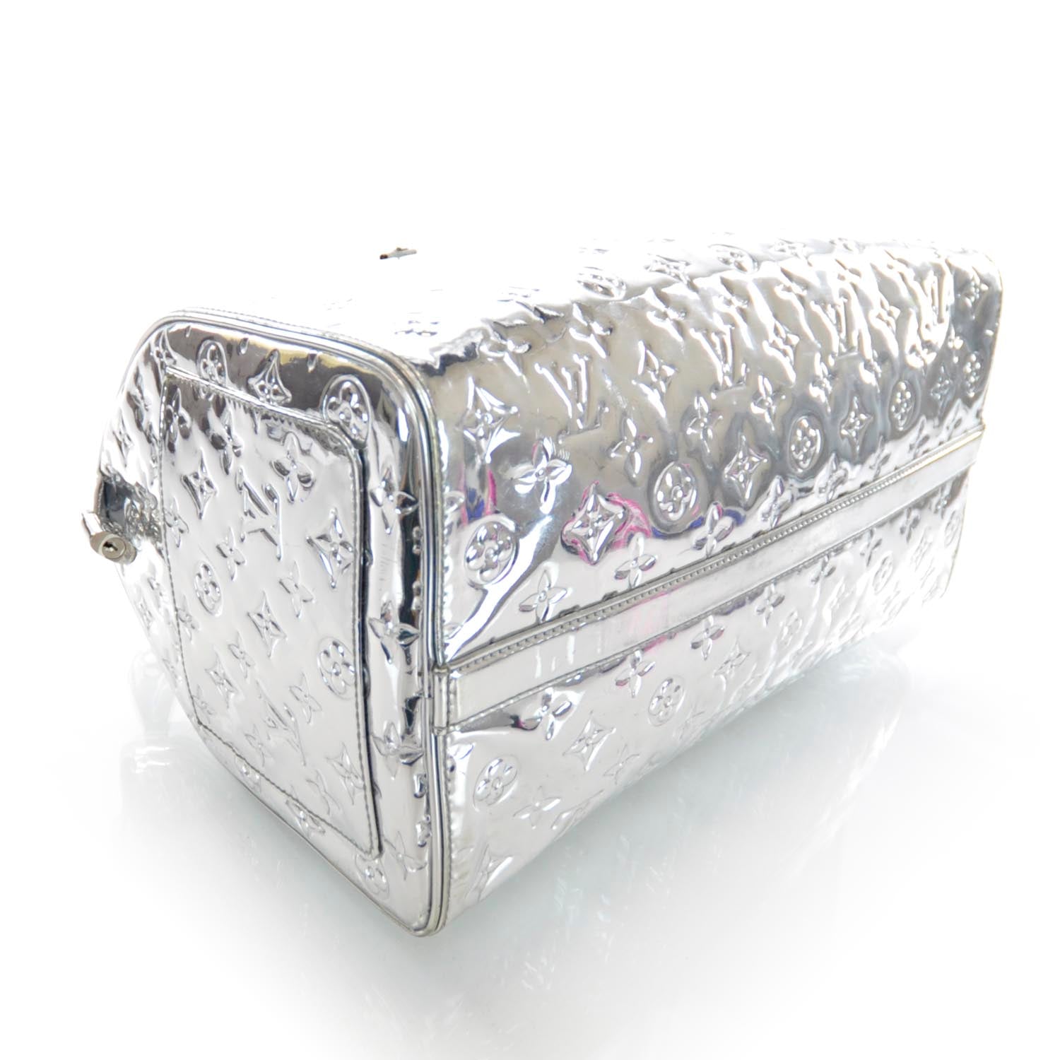 Louis Vuitton Monogram Miroir Speedy 35 Silver 4 of 9