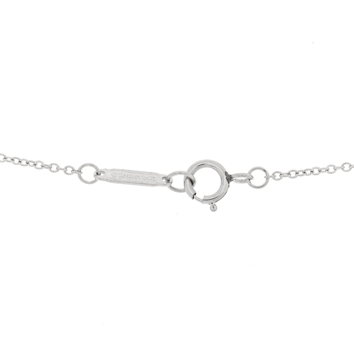 Tiffany Platinum Diamond Pink Sapphire Cobblestone Pendant Necklace 5 of 5