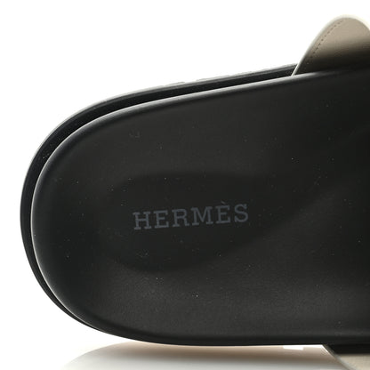 Hermes Epsom Chypre Sandals 40 Beige Glaise 7 of 9