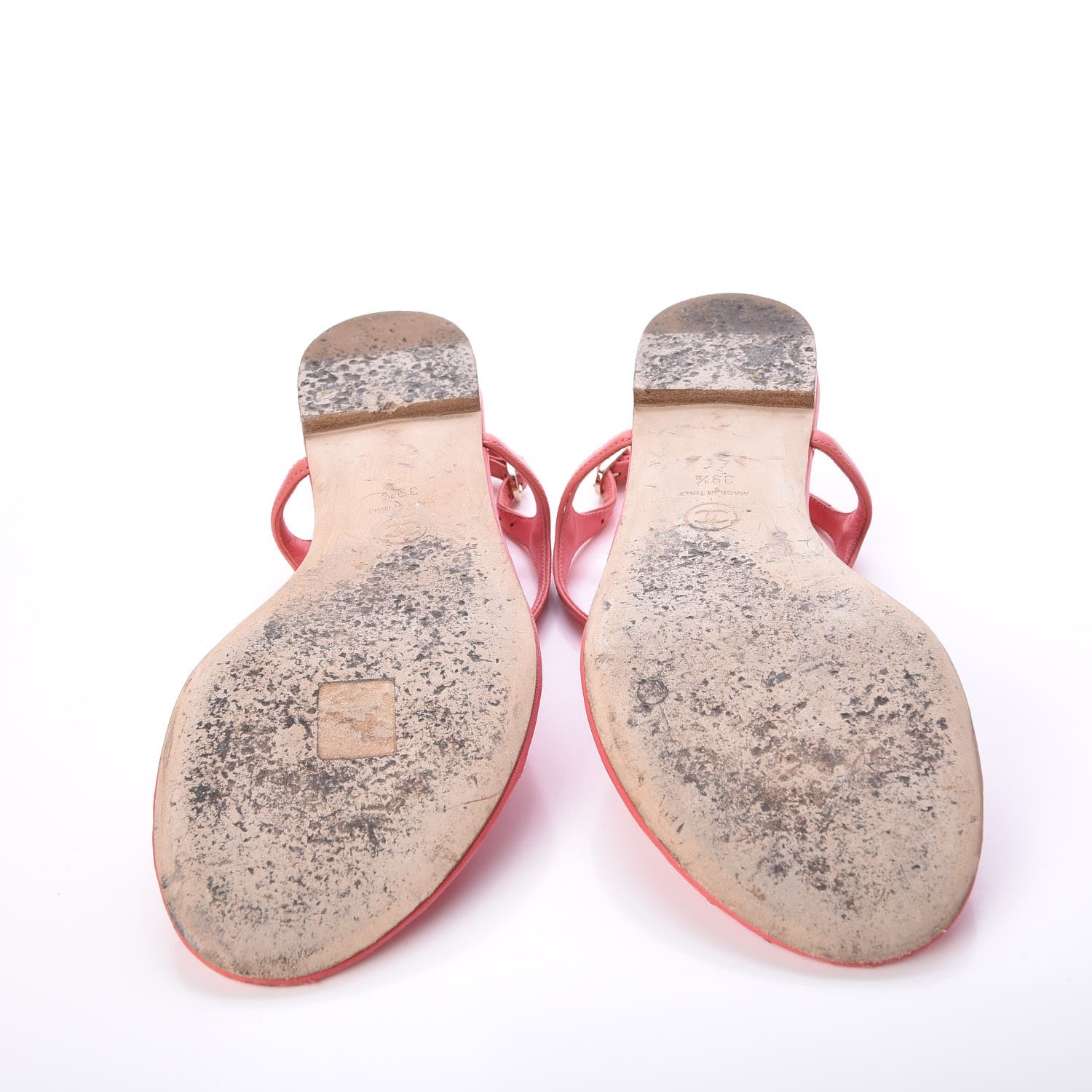 Chanel Lambskin Chain CC Thong Sandals 39.5 Pink 7 of 14