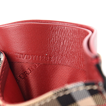 Burberry Calfskin Horseferry Check Izzy Card Case Red 6 of 7