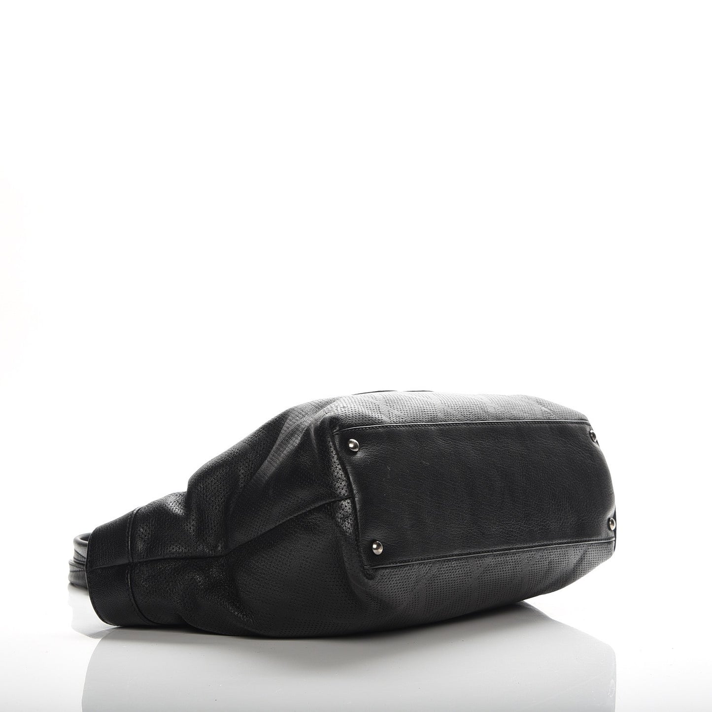 Goatskin Perforated Large CC Tote Black