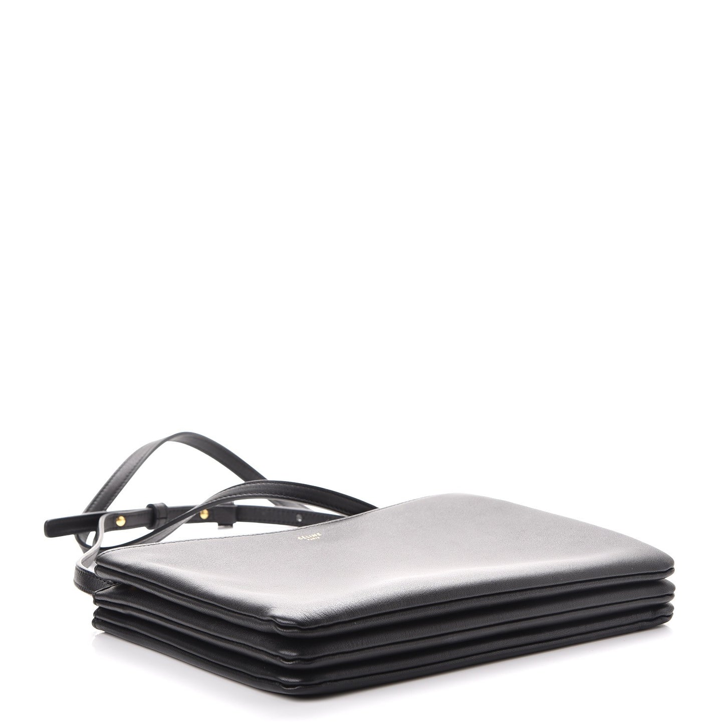 Lambskin Large Trio Crossbody Bag Black