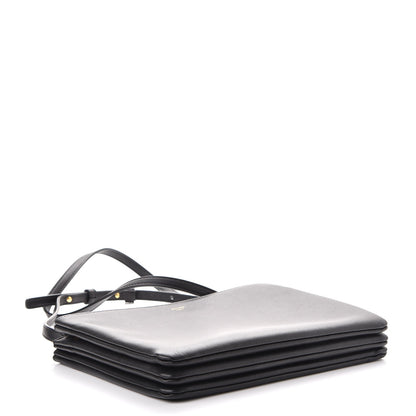 Celine Lambskin Large Trio Crossbody Bag Black 4 of 9