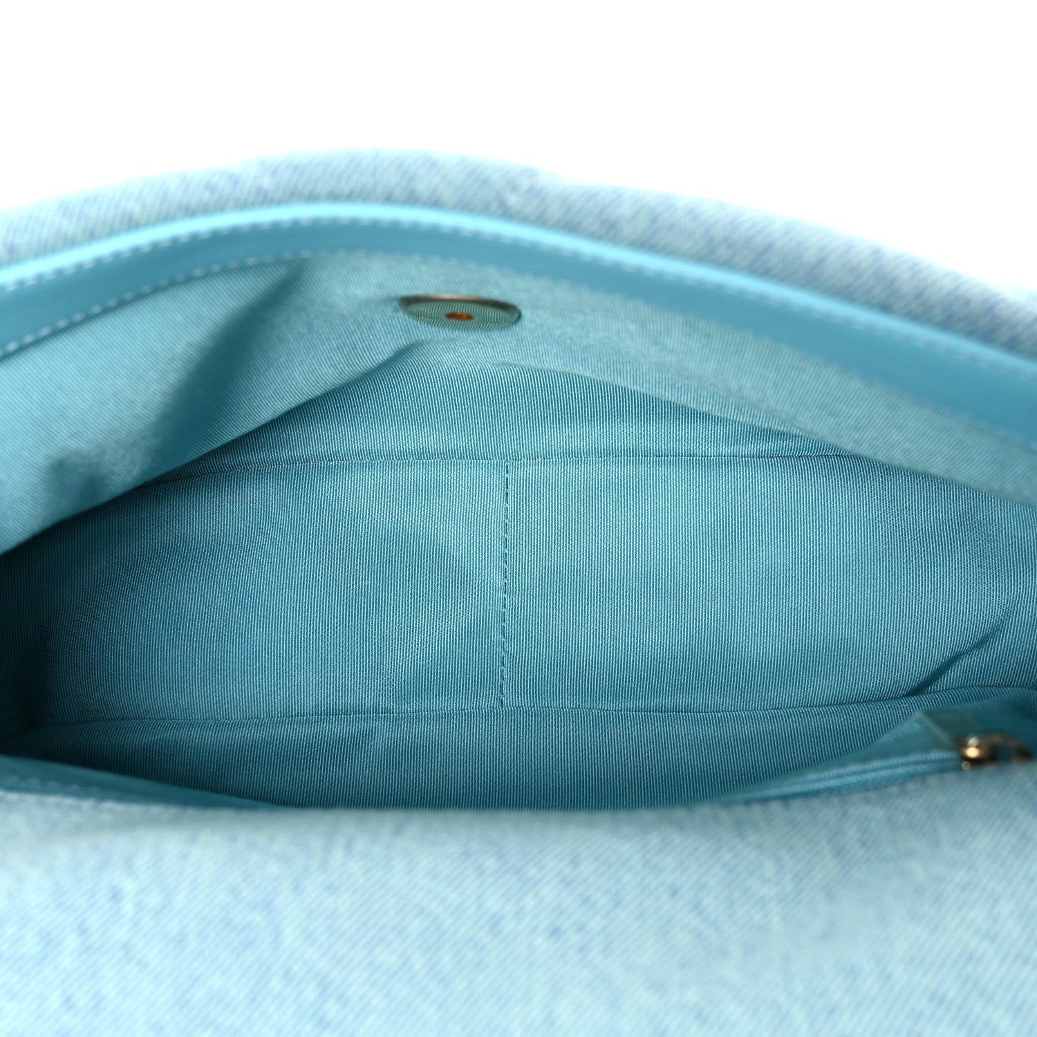 Chanel Denim Quilted Medium Chanel 19 Flap Neon Blue 5 of 10