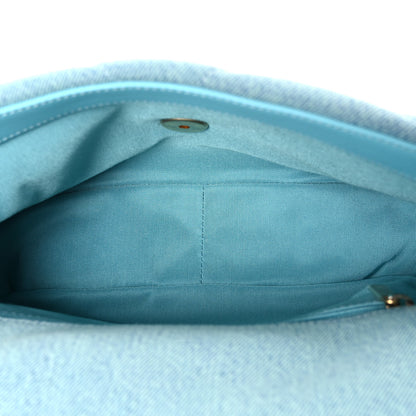 Chanel Denim Quilted Medium Chanel 19 Flap Neon Blue 5 of 10