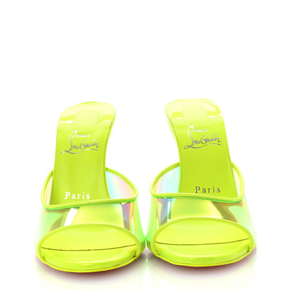 Christian Louboutin PVC Just Arch 100 Slide Sandals 37 Neon Yellow 3 of 9