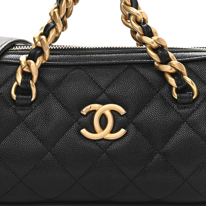 Chanel Caviar Quilted Small Fashion Therapy Bowling Bag Black 7 of 10