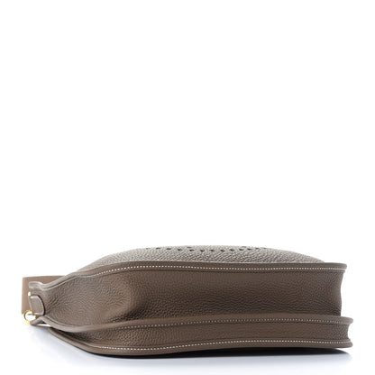 Hermes Taurillon Clemence Evelyne III PM Etoupe 4 of 9