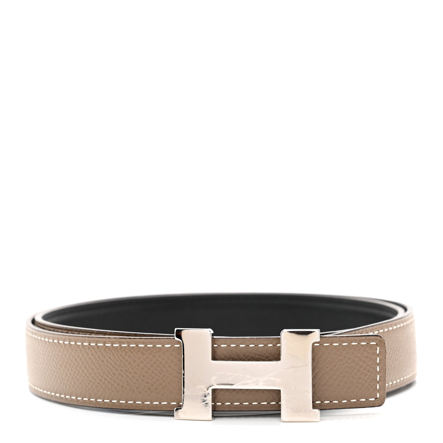 Swift Epsom 24mm Constance H Belt 80 Black Etoupe