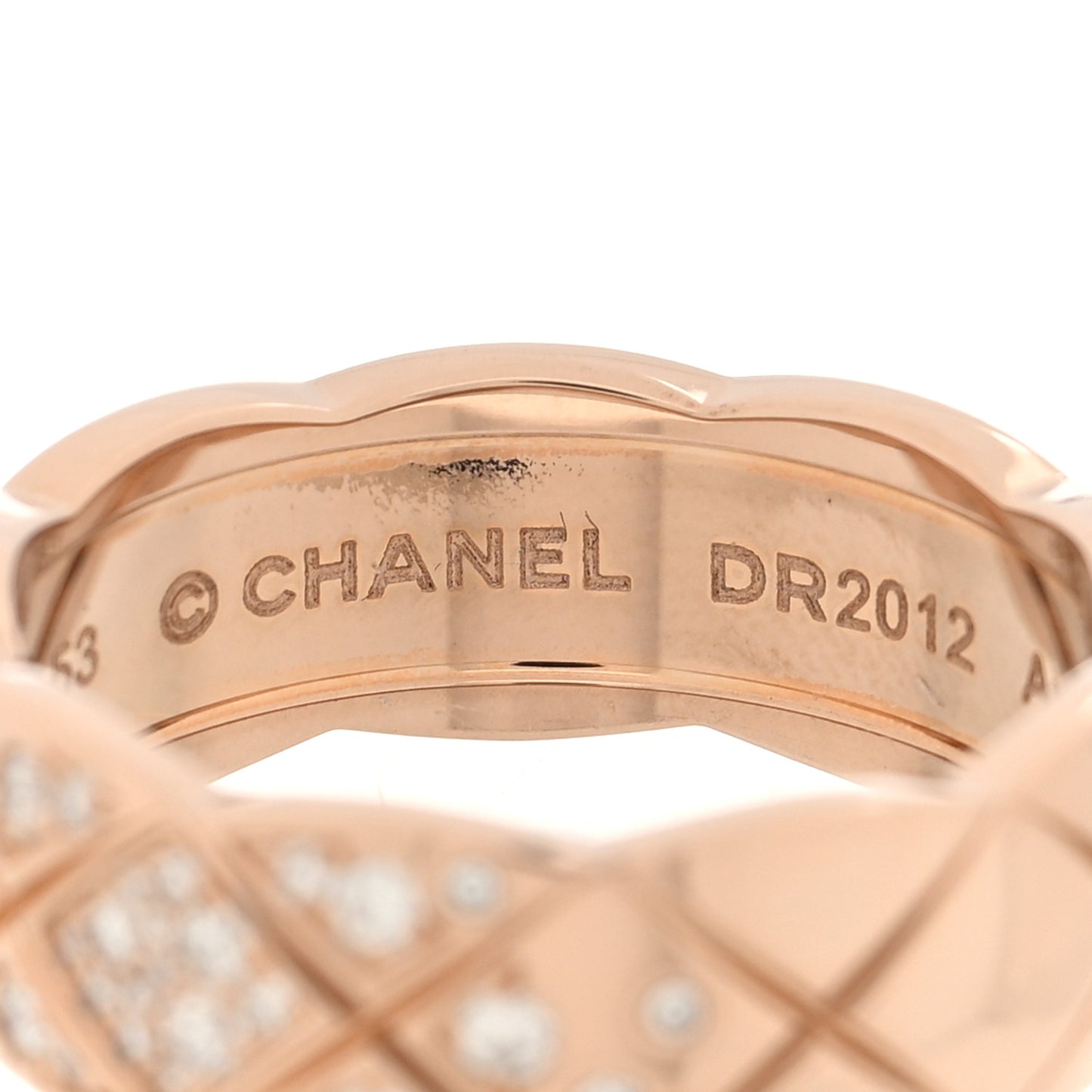 18K Beige Gold Diamond Small Coco Crush Ring 53 6.5