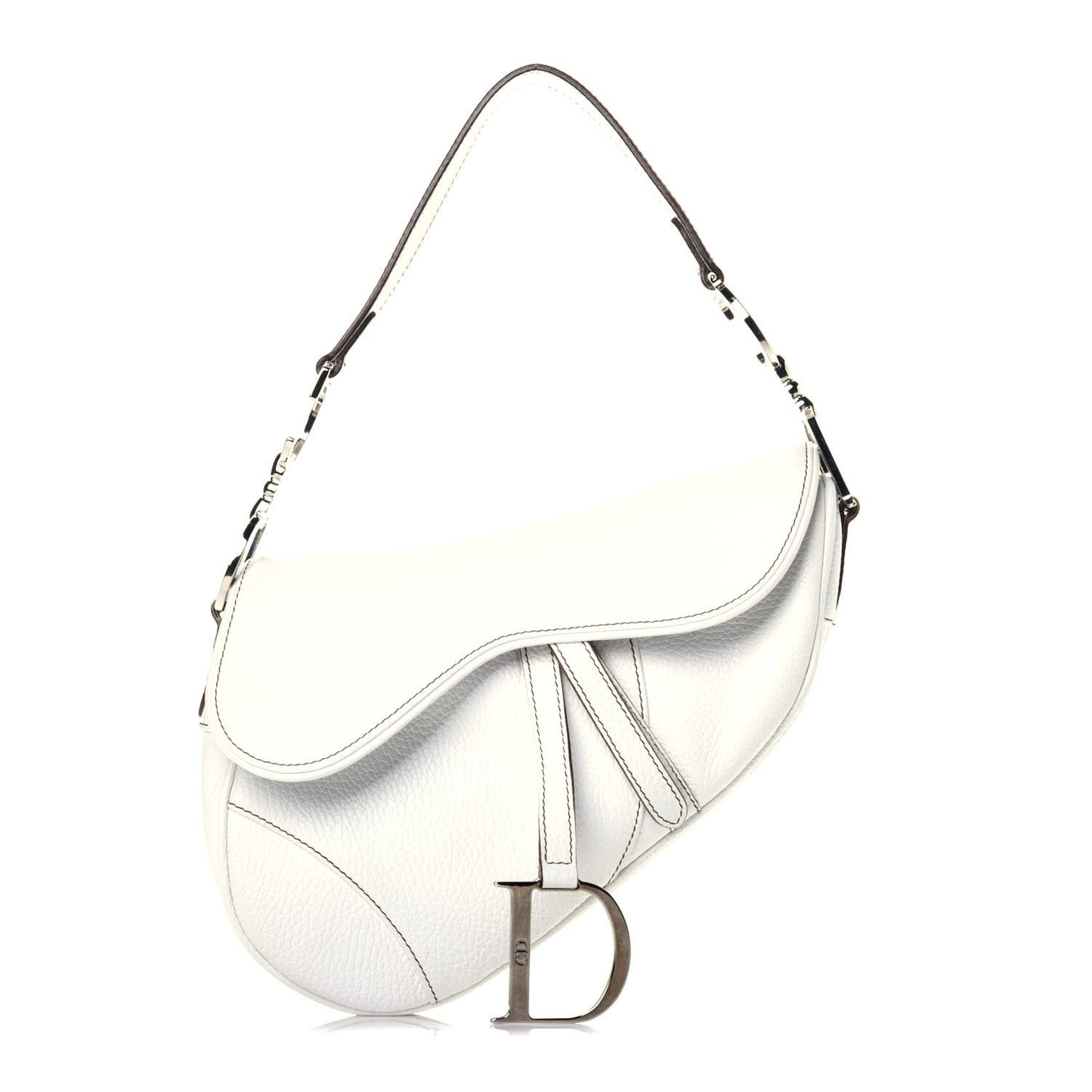 Calfskin Saddle Bag White