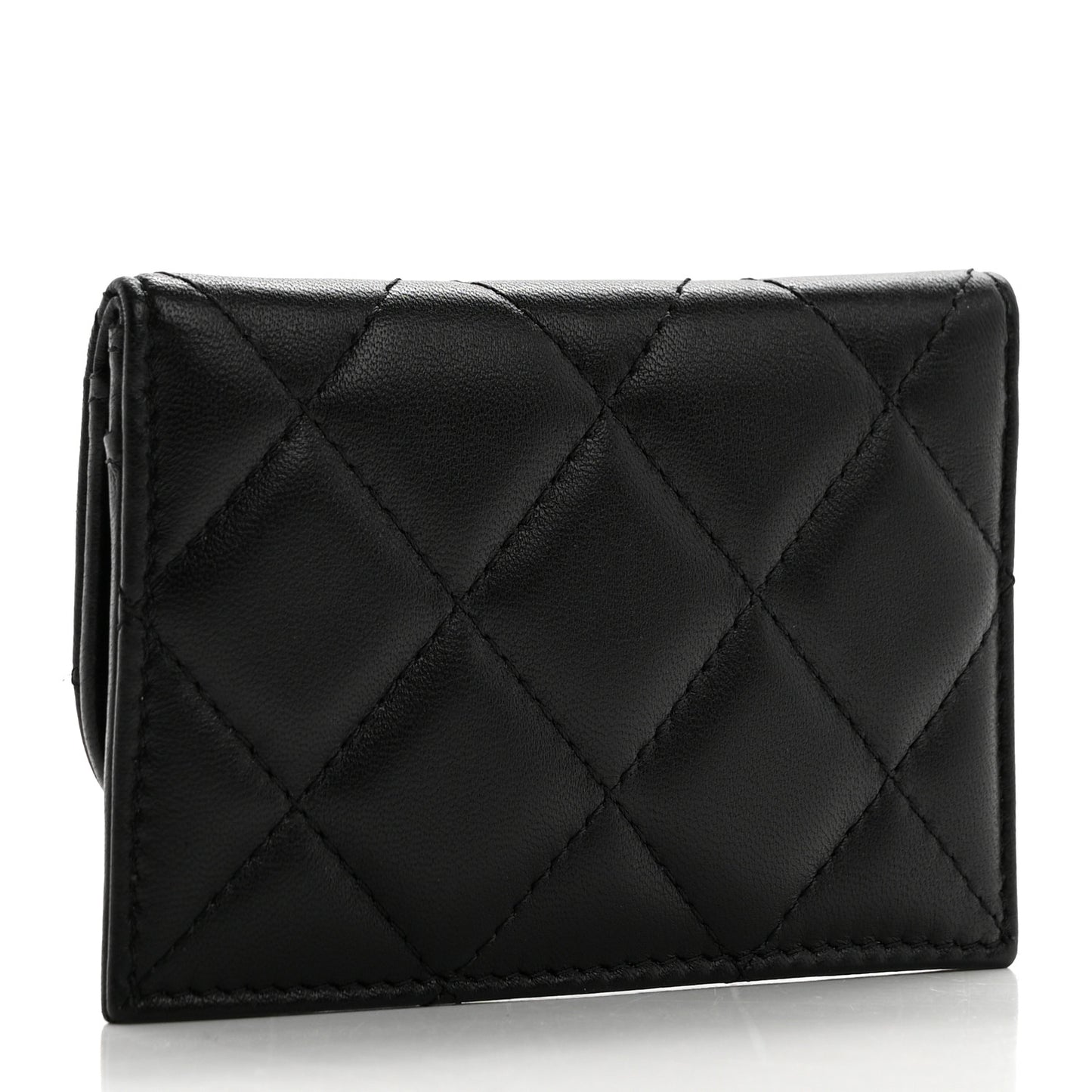 Lambskin Quilted Flap Waist Bag Insert Black