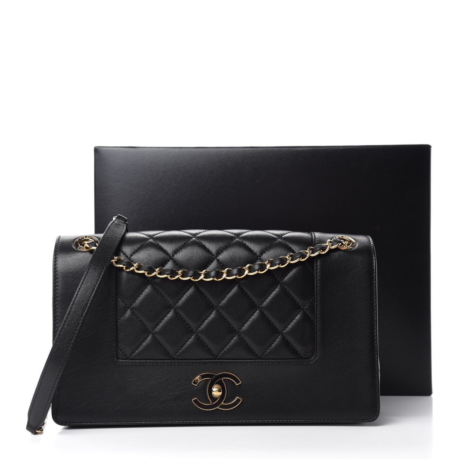 Chanel Sheepskin Quilted Vintage Mademoiselle Flap Black 11 of 11