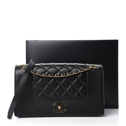 Chanel Sheepskin Quilted Vintage Mademoiselle Flap Black 11 of 11