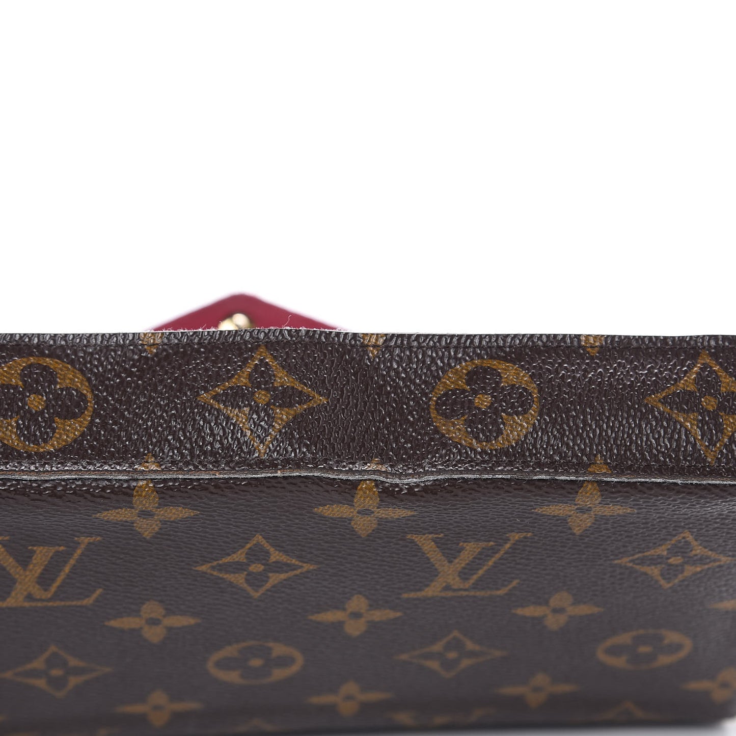 Monogram Pochette Felicie Chain Wallet Fuchsia