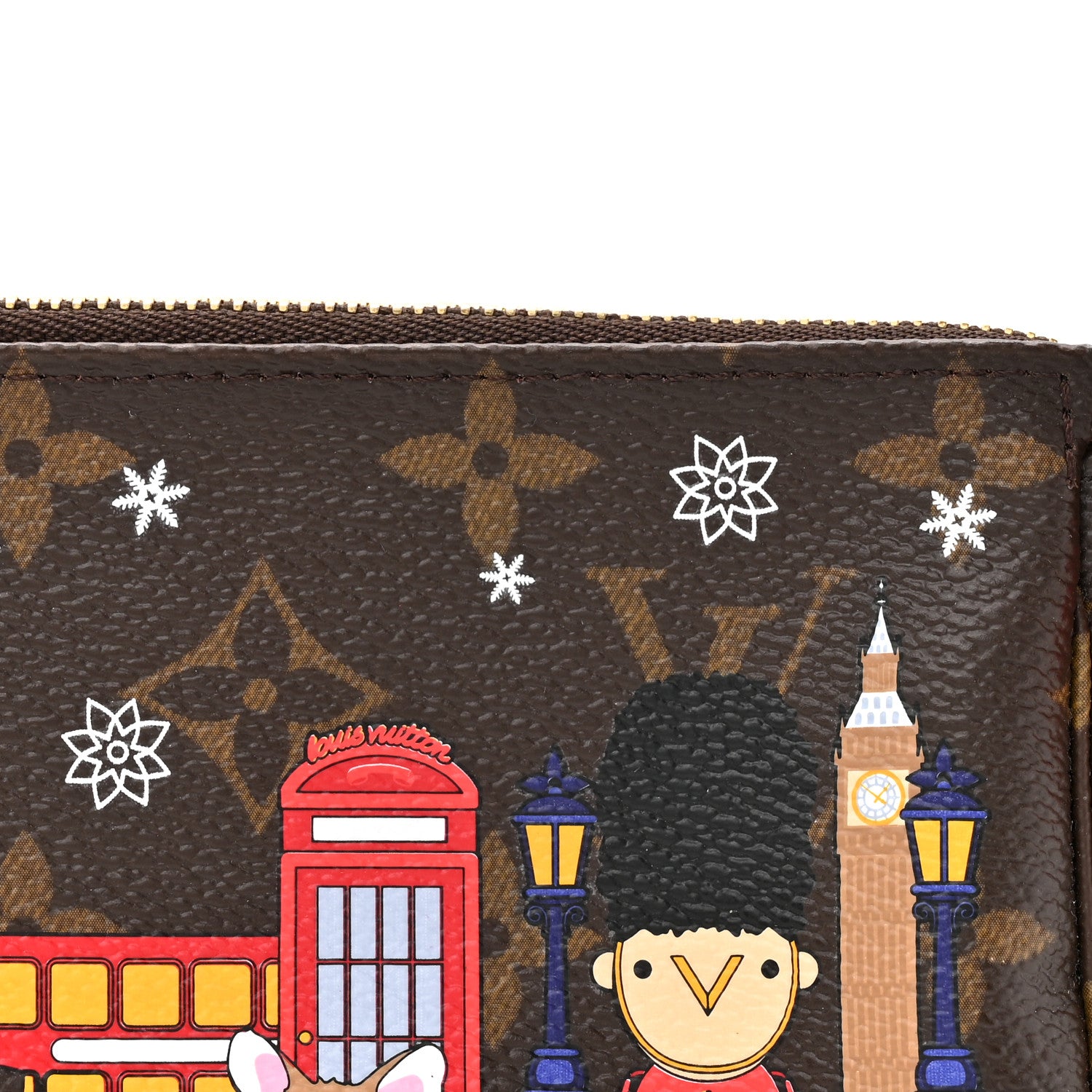 Louis Vuitton Monogram 2021 Christmas Animation London Mini Pochette Accessories Red 8 of 10