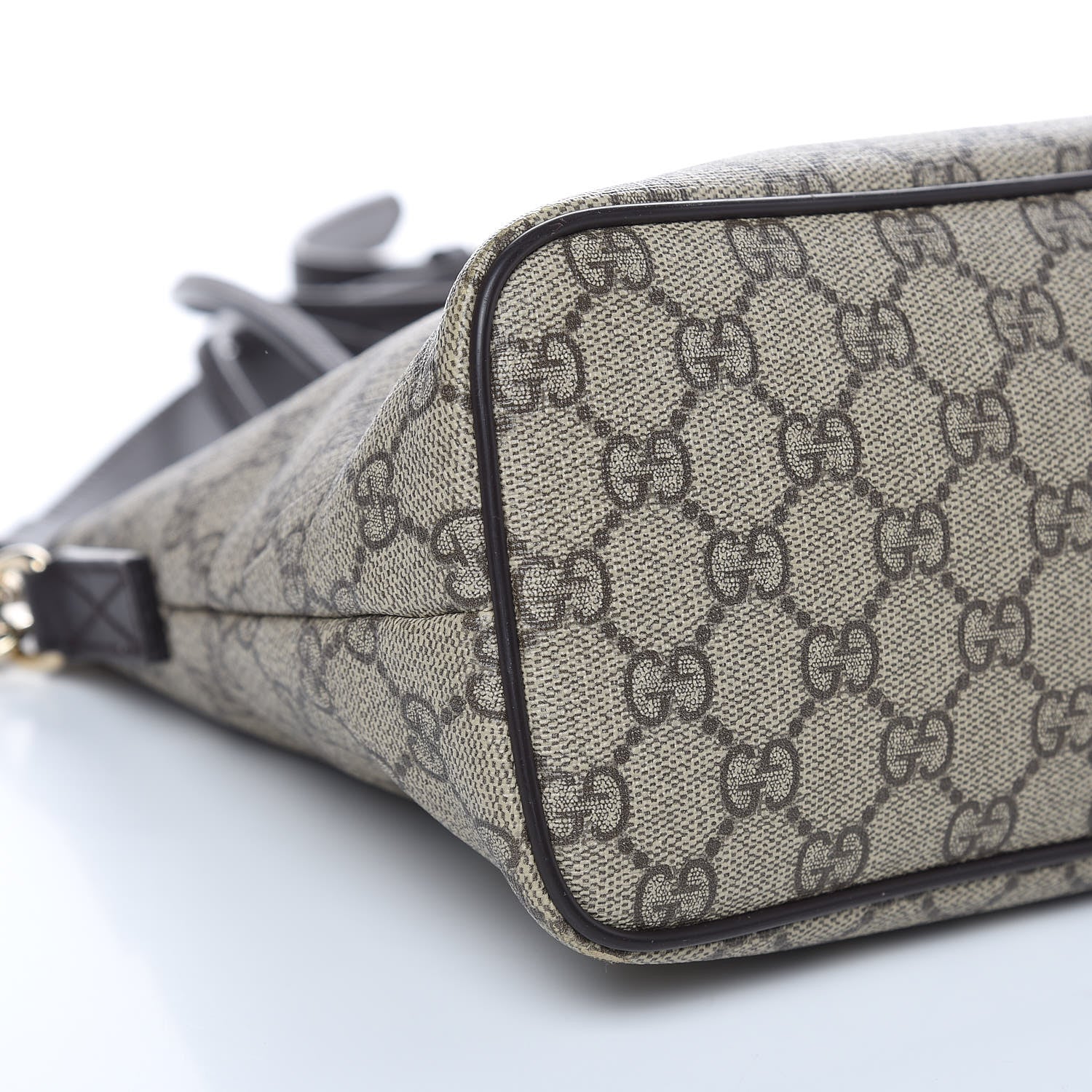 Gucci GG Supreme Monogram Small Zippered Tote Dark Brown 7 of 15