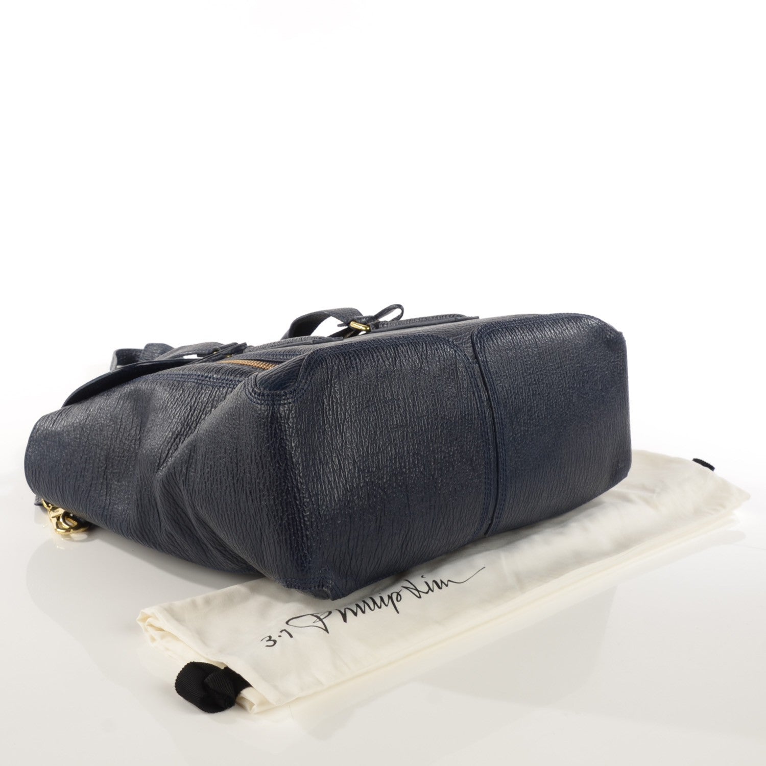 3.1 Phillip Lim 3.1 Textured Calfskin Large Pashli Satchel Ink 4 of 8
