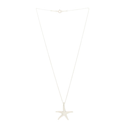 Tiffany Sterling Silver 28mm Elsa Peretti Starfish Pendant Necklace 2 of 4