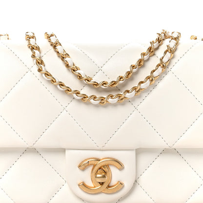 Chanel Lambskin Quilted Small Double Pearl Flap White 8 of 10