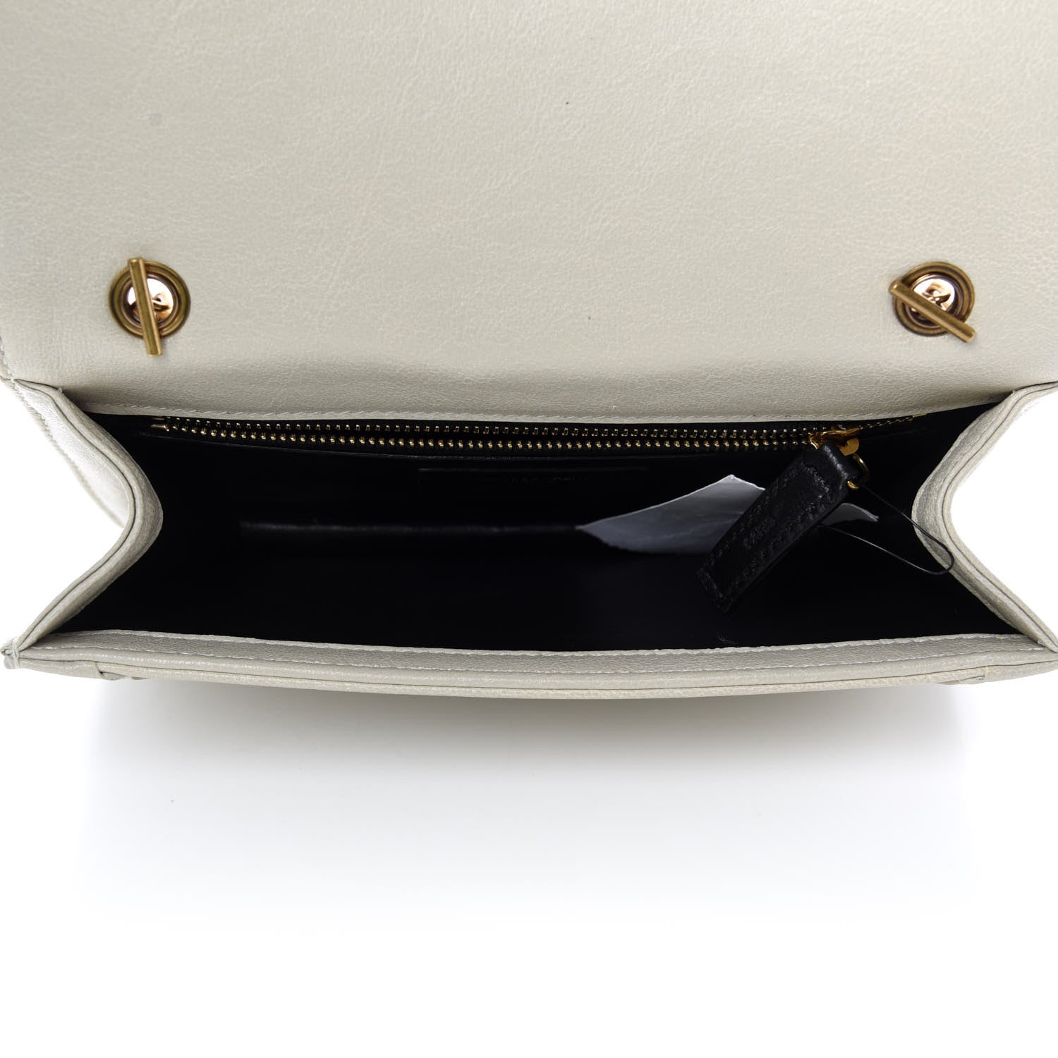 Saint Laurent Lambskin Matelasse Amalia Chain Shoulder Bag Creama Soft 5 of 10