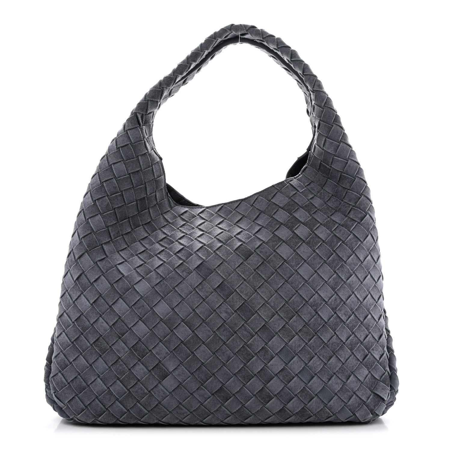 Bottega Veneta Suede Intrecciato Large Campana Shoulder Bag Cloudy Indigo 1 of 11