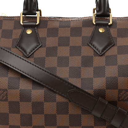 Louis Vuitton Damier Ebene Speedy Bandouliere 25 8 of 10