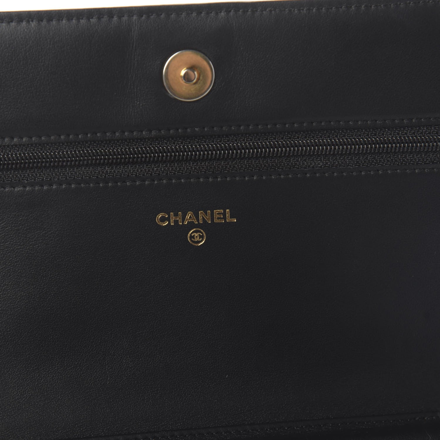 Chanel Calfskin Quilted Chain Around Boy Wallet On Chain WOC Black 8 of 12