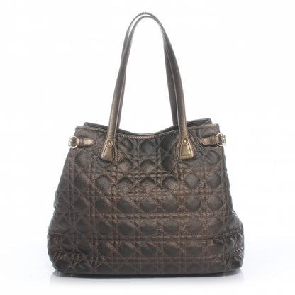 Christian Dior Coated Canvas Cannage Medium Panarea Tote Bronze 3 of 8