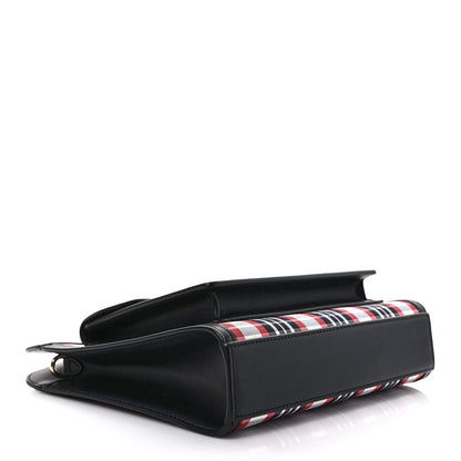 Burberry Calfskin Nylon Tartan Mini Pocket Bag Bright Red 4 of 8