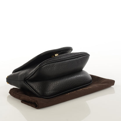 Gucci Pebbled Calfskin Small 1973 Chain Shoulder Bag Black 4 of 7