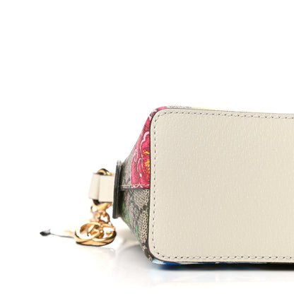 Gucci GG Supreme Monogram Flora Web GG Small Ophidia Dome Shoulder Bag White 8 of 9