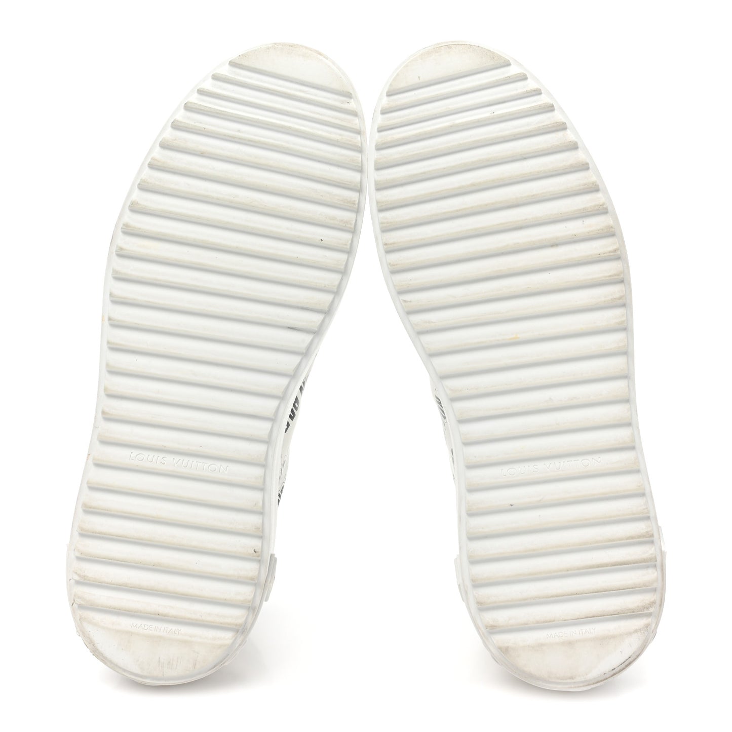 Calfskin Printed Time Out Trainer Sneakers 38 White