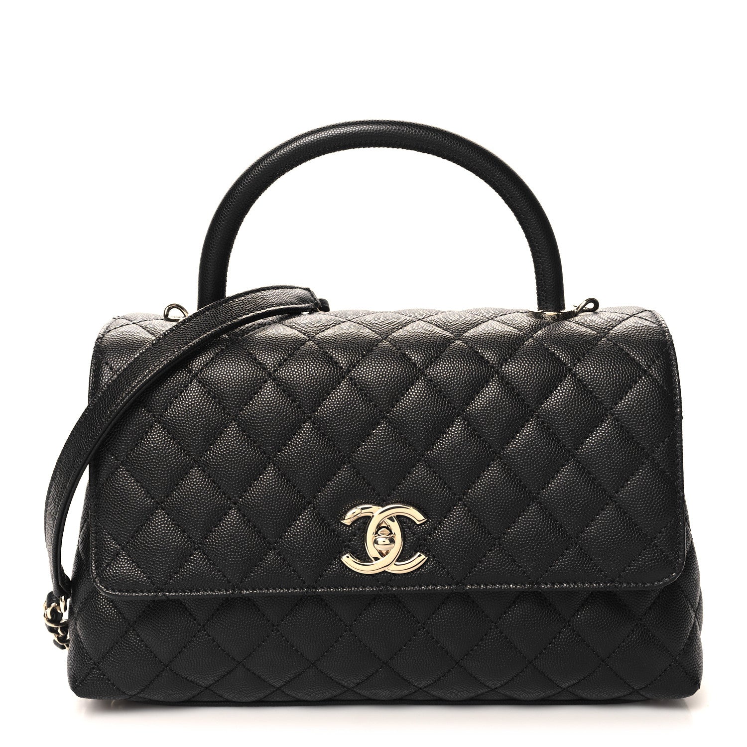 Chanel Caviar Quilted Small Coco Handle Flap Black 1 of 10