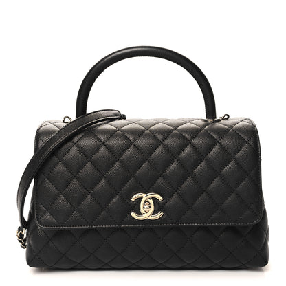 Chanel Caviar Quilted Small Coco Handle Flap Black 1 of 10