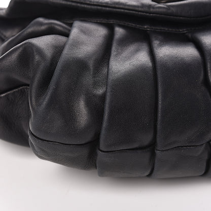 Chanel Lambskin Pleated CC Shoulder Bag Black 14 of 16