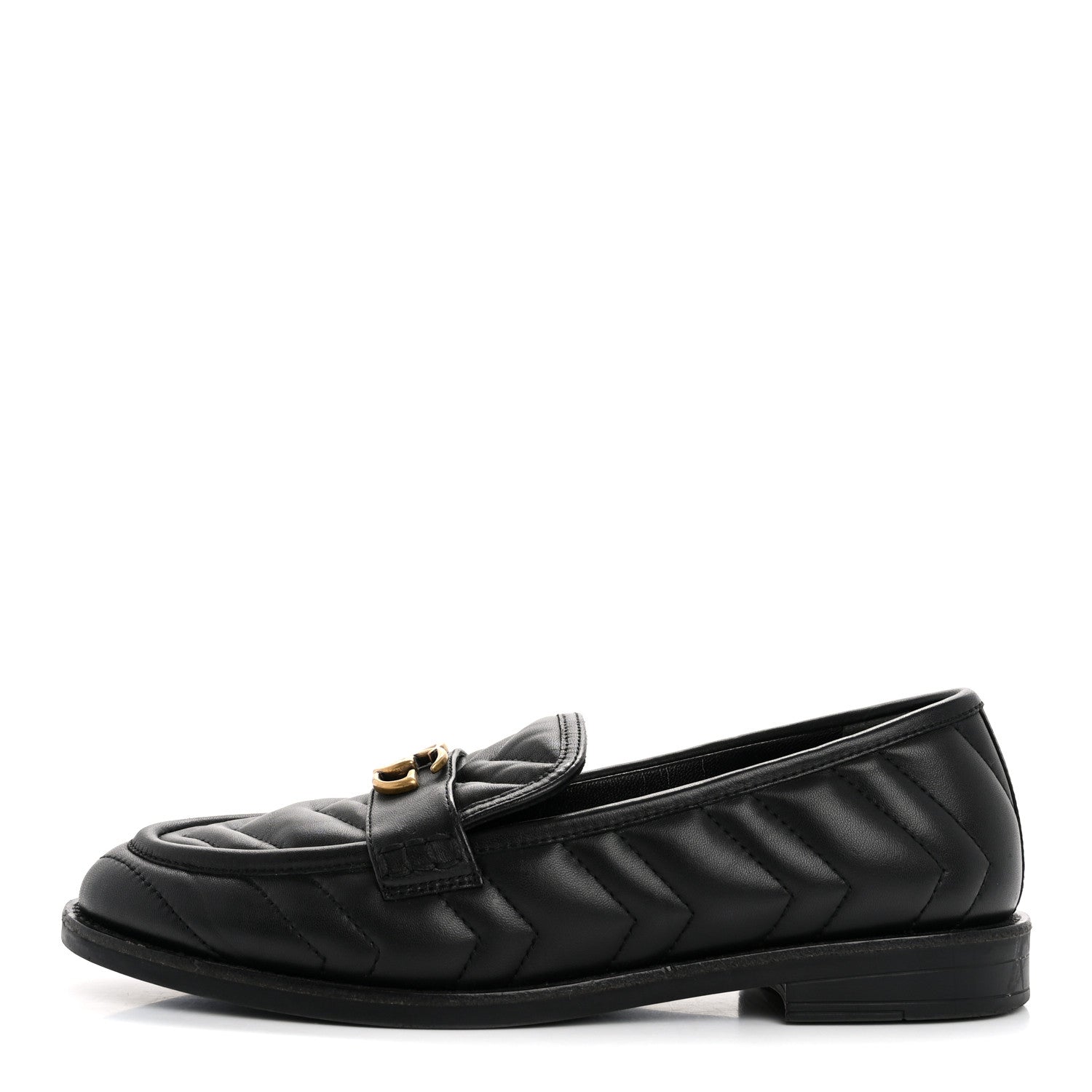 Gucci Nappa Matelasse Double G Marmont Loafers 37 Black 1 of 19