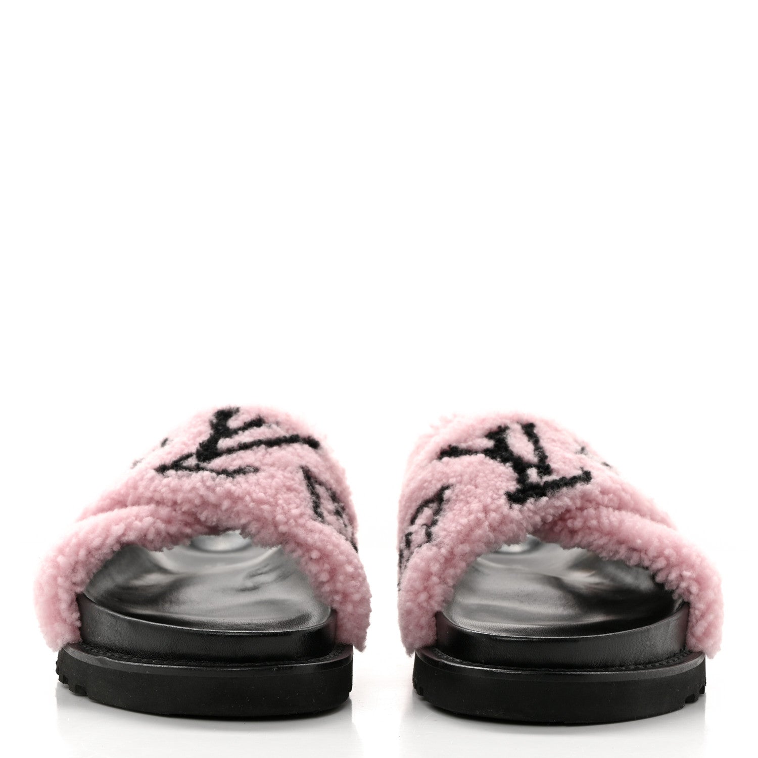 Louis Vuitton Shearling Paseo Sandals 41 Pink 2 of 8