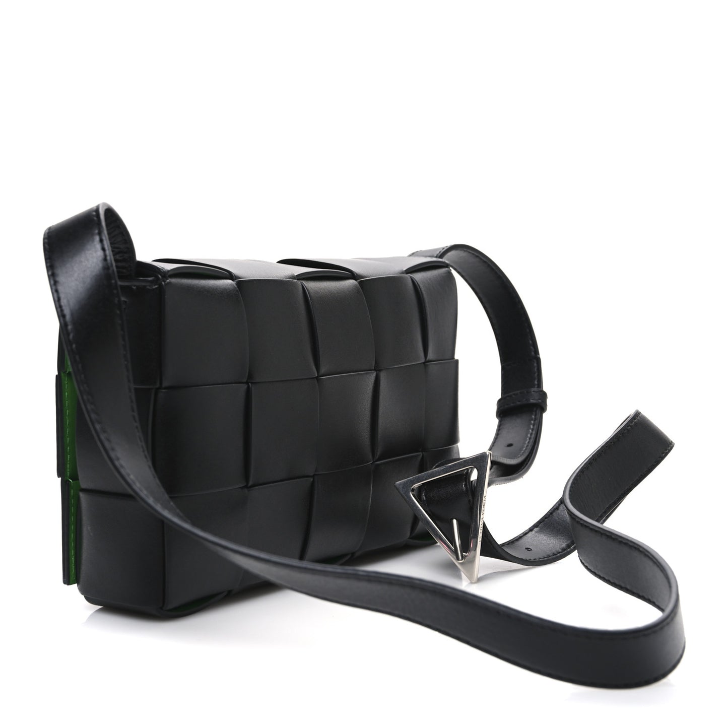 Nappa Maxi Intreccio Cassette Bag Black Avocado