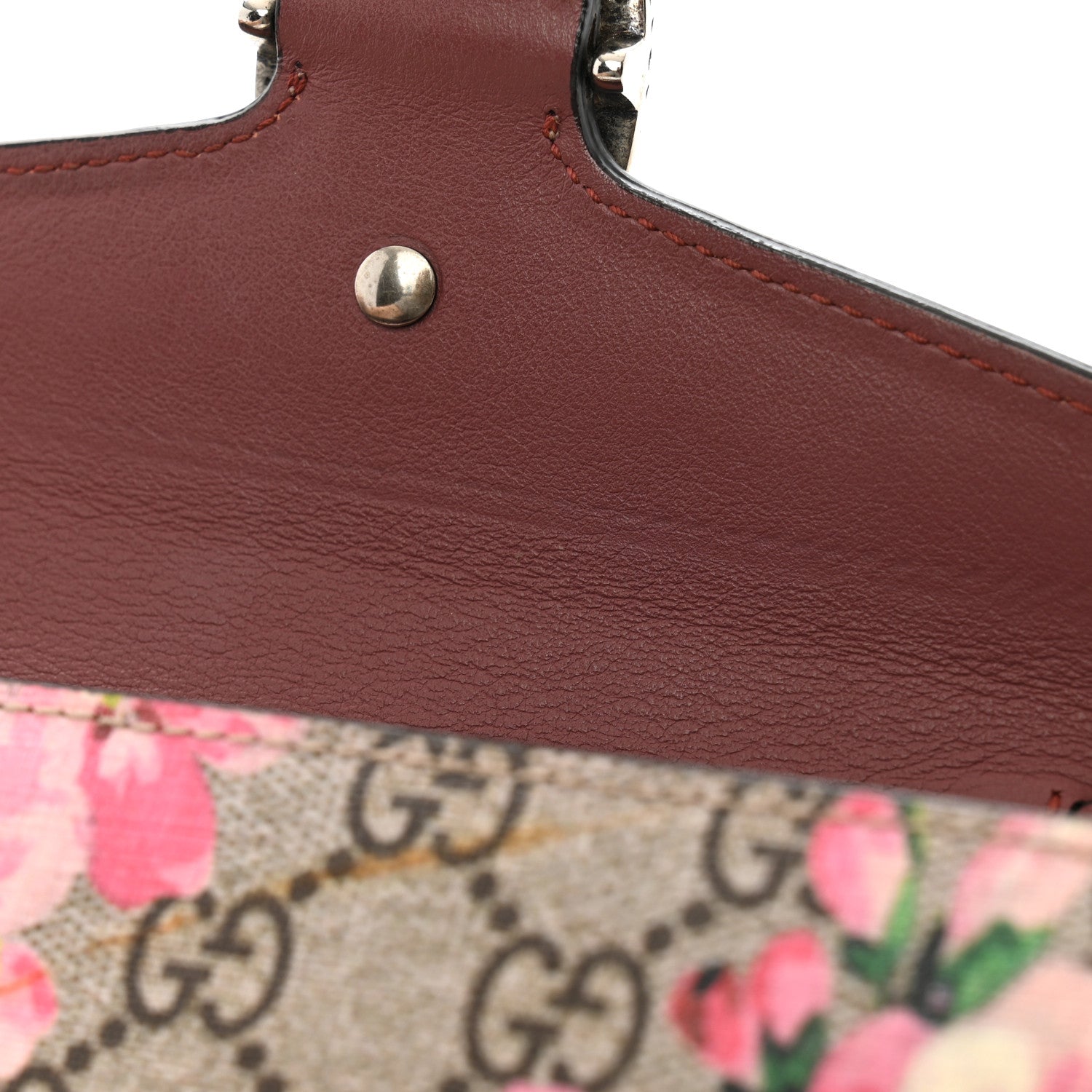 Gucci GG Supreme Monogram Blooms Dionysus Chain Clutch Wallet Beige Multicolor Dry Rose 11 of 13