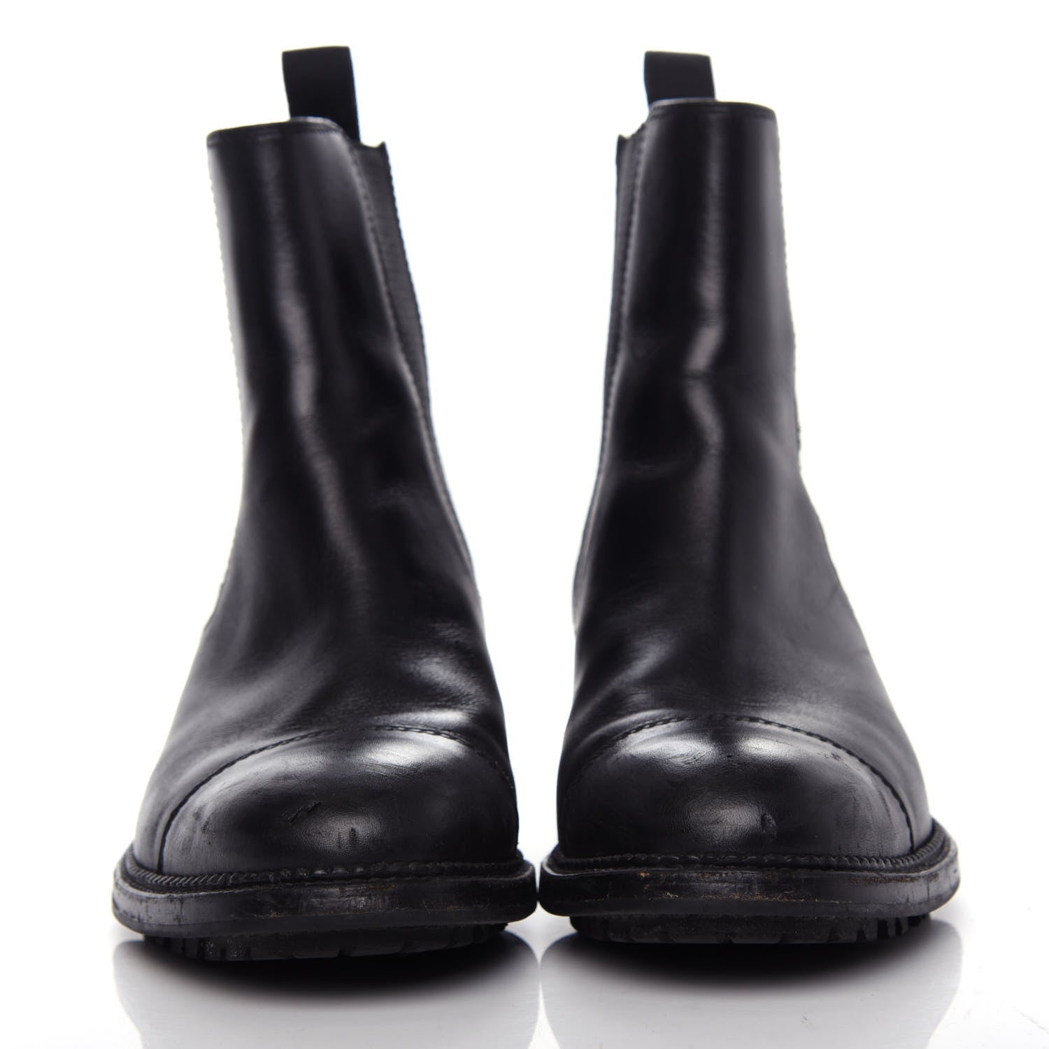 Chanel Calfskin Elastic Short Boots 37.5 Black 2 of 10