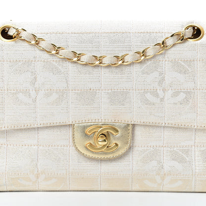 Chanel Metallic Nylon Medium Travel Flap Light Gold 7 of 19
