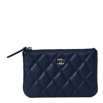 Chanel Caviar Quilted Small Cosmetic Case Navy 1 of 5