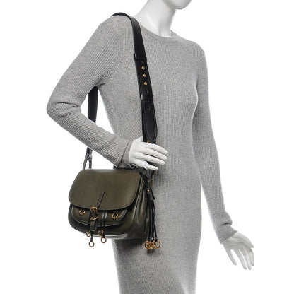 Prada Saffiano Cuir Calf Corsaire Bag Militare Black 2 of 6