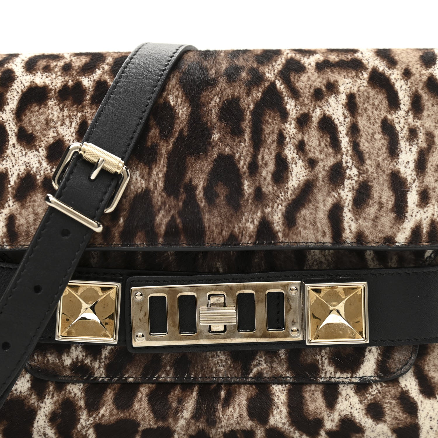 Proenza Schouler Calf Hair Leopard Print Mini PS11 Classic Shoulder Bag Black 9 of 9