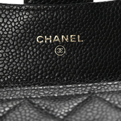Chanel Caviar Quilted Flap Card Holder Wallet Black 6 of 10